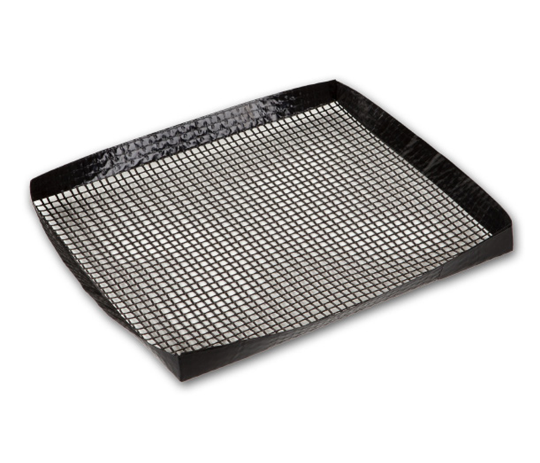Oven baskets and fry basket liners for commercial microwave and high speed convection ovens