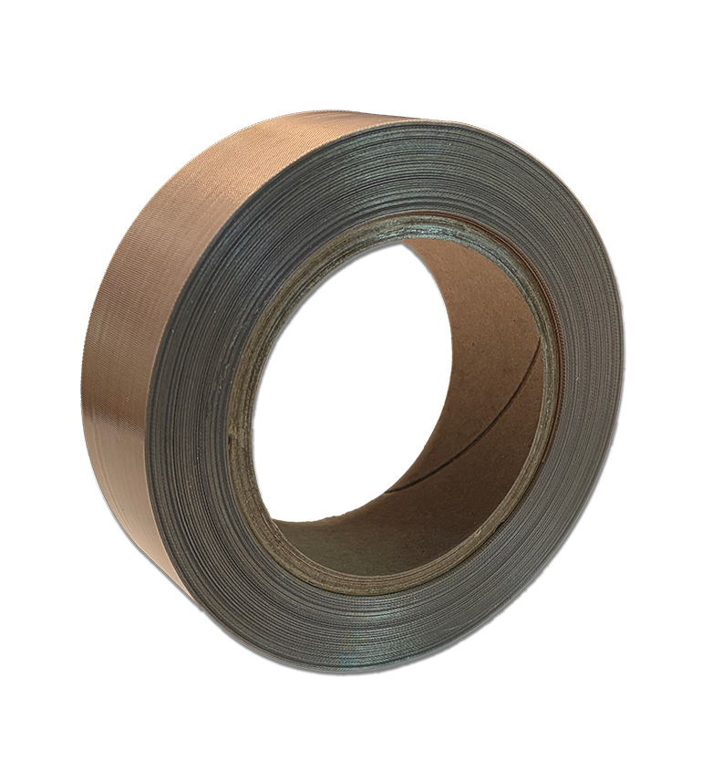 PTFE coated packaging tape for release and buildup reduction